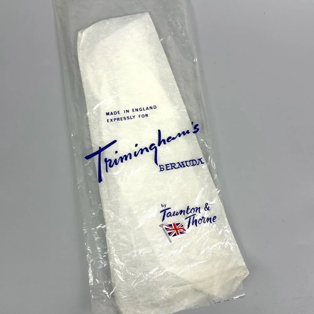 New Vintage White Gloves Washable Doeskin Leather Trimingham Bros sz 7,5 England